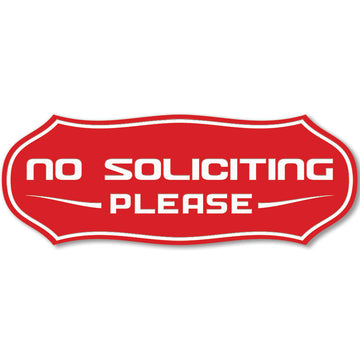 Stylish No Soliciting Sign